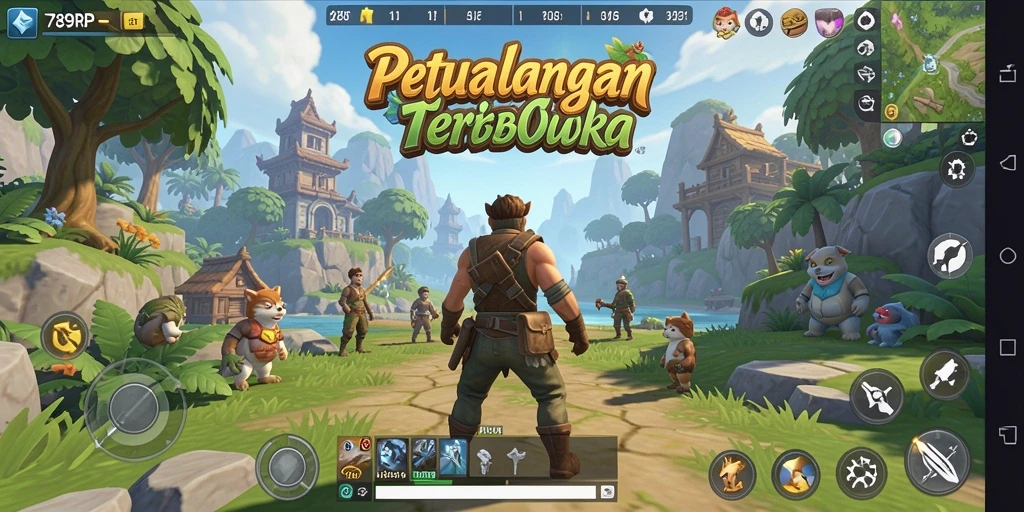 Screenshot utama 789RP menampilkan petualangan di dunia terbuka yang luas.