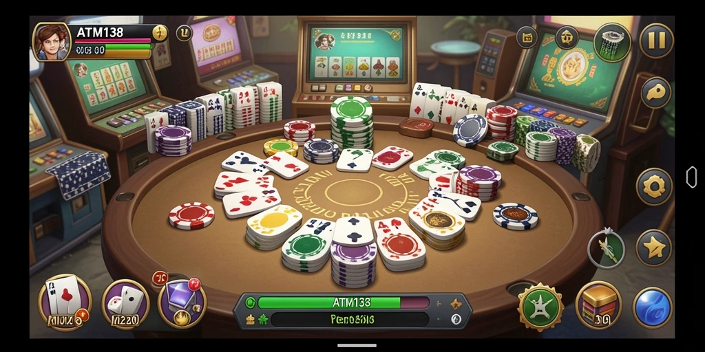 Screenshot utama menunjukkan gameplay seru QiuQiu di ATM138.