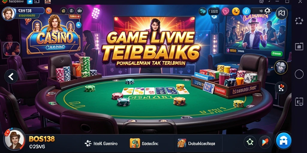 Lihat aksi dealer langsung dalam permainan Live Casino di BOS138.
