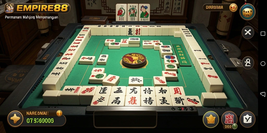 Tampilan gameplay EMPIRE88 yang seru dalam permainan Mahjong.