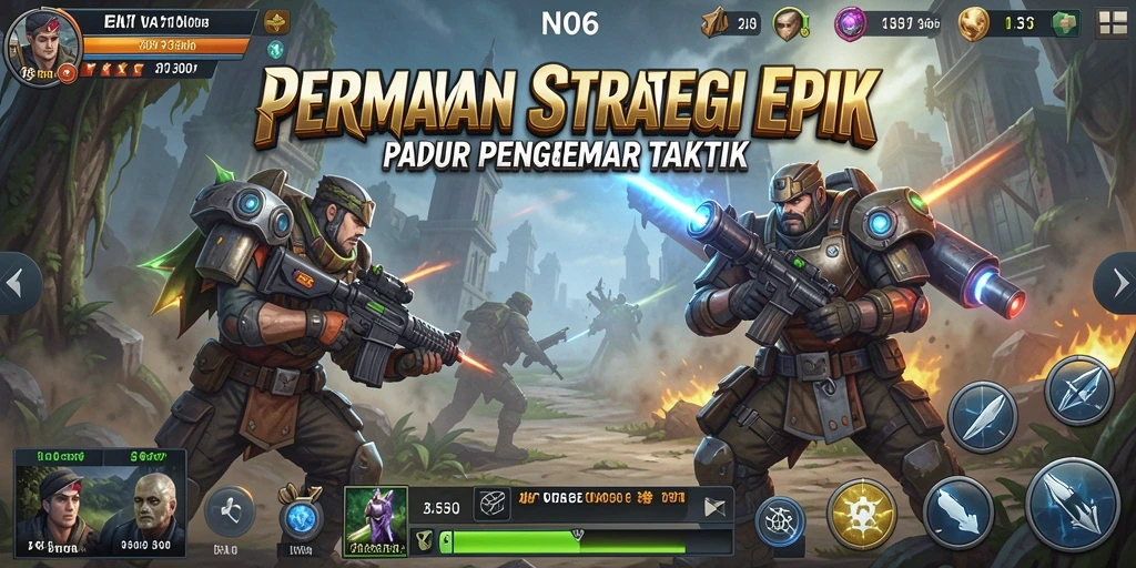 Tangkapan layar N06 menampilkan aksi pertempuran yang mendebarkan di arena strategi.