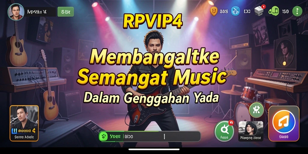Tampilan gameplay RPVIP4 dengan interaksi musik yang menyenangkan.