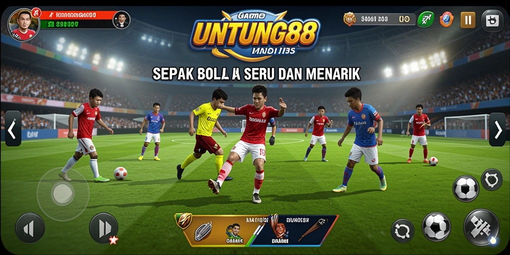 Screenshot gameplay UNTUNG88 menampilkan aksi seru di lapangan.
